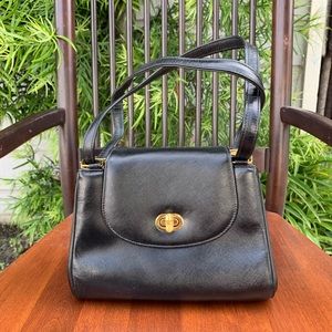 Vintage black handbag with coin purse